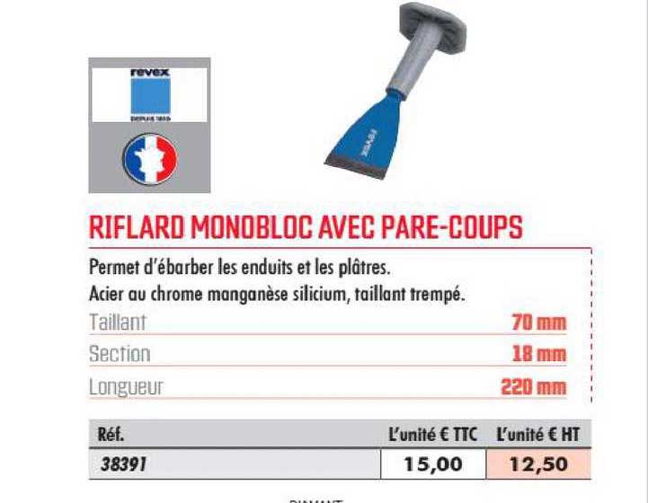 riflard monobloc avec pare coups
