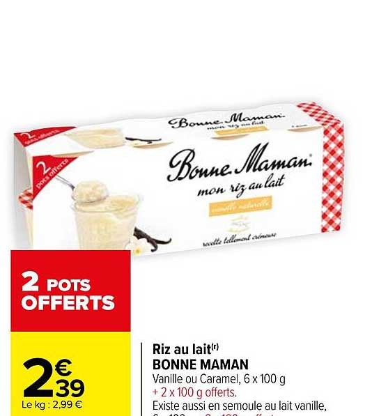 riz au lait bonne maman