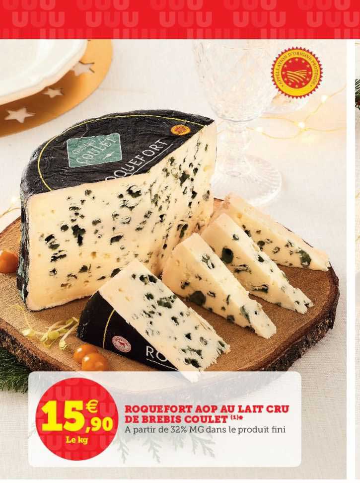 roquefort aop au lait cru de brebis coulet