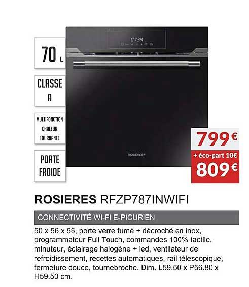 rosières rfzp787inwifi connectivité wi fi e picurien