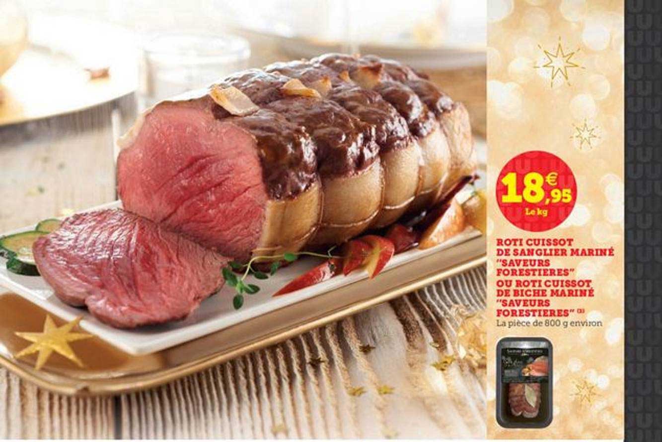 rôti cuissot de sanglier mariné saveurs forestières ou rôti cuissot de biche mariné saveurs forestières