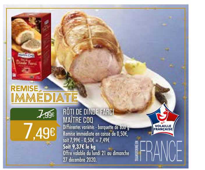 rôti de dinde farci maître coq