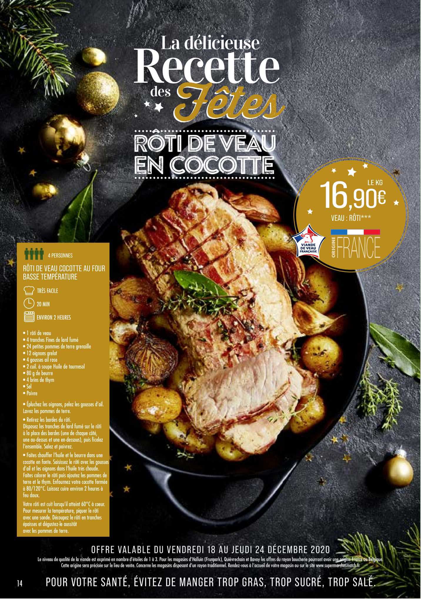 rôti de veau cocotte au four basse température