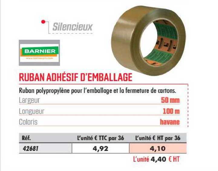 ruban adhésif d'emballage barnier