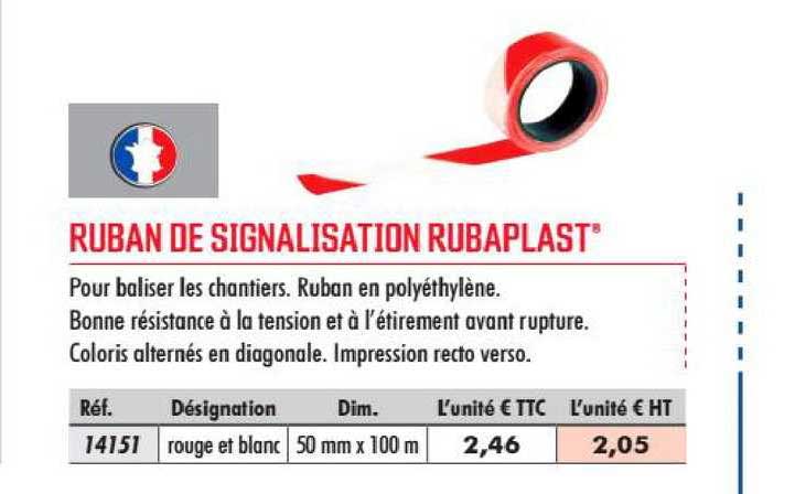 ruban de signalisation rubaplast