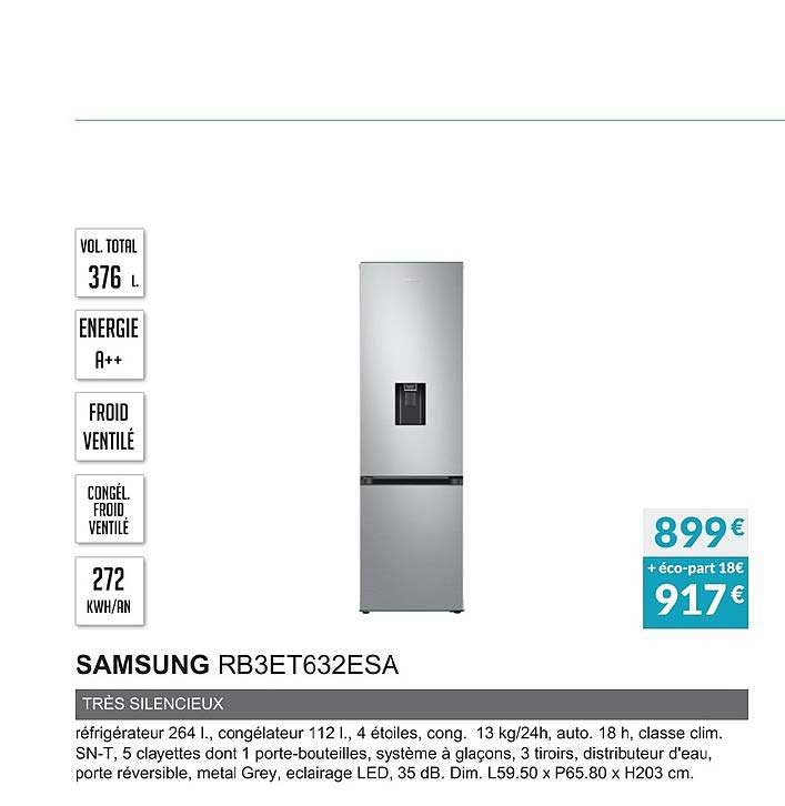 samsung rb3et632esa très silencieux