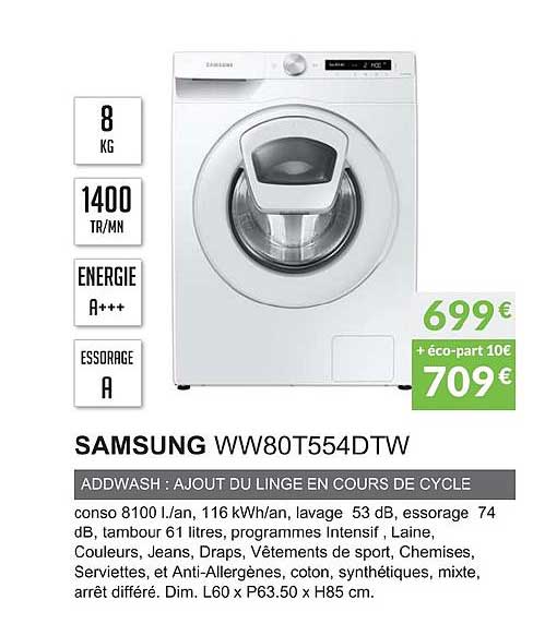 samsung ww80t554dtw addwash ajout du linge en cours de cycle