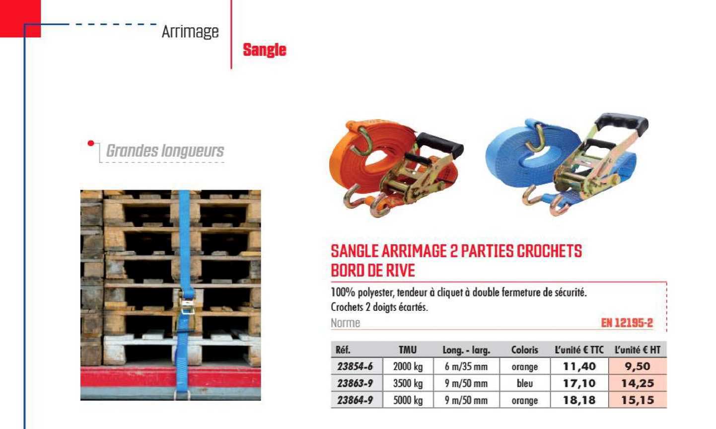 sangle arrimage 2 parties crochets bord de rive