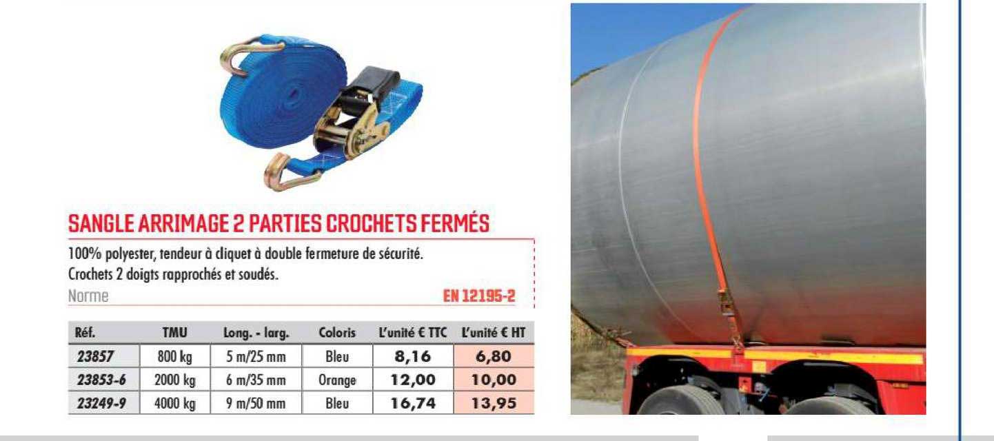 sangle arrimage 2 parties crochets fermés