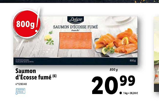 saumon d'écosse fumé deluxe