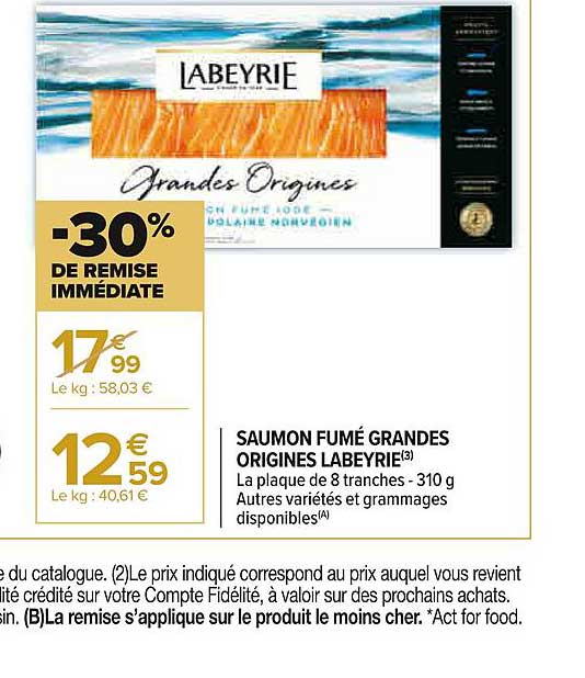 saumon fumé grandes origines labeyrie