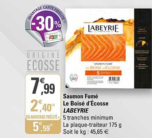 saumon fumé le boisé d'écosse labeyrie