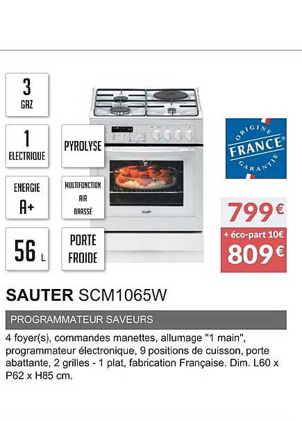 Sauter Scm1065w Programmateur Saveurs