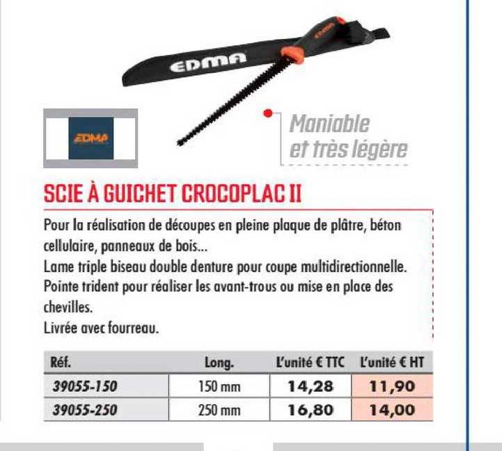 scie à guichet crocoplac ii