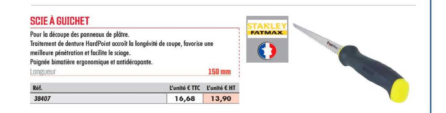 scie à guichet stanley