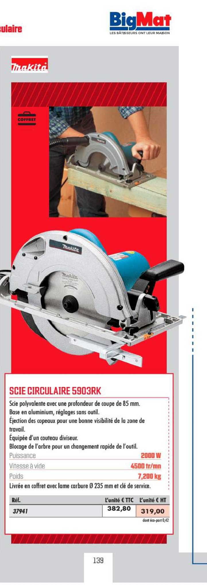 scie circulaire 5903rk makita