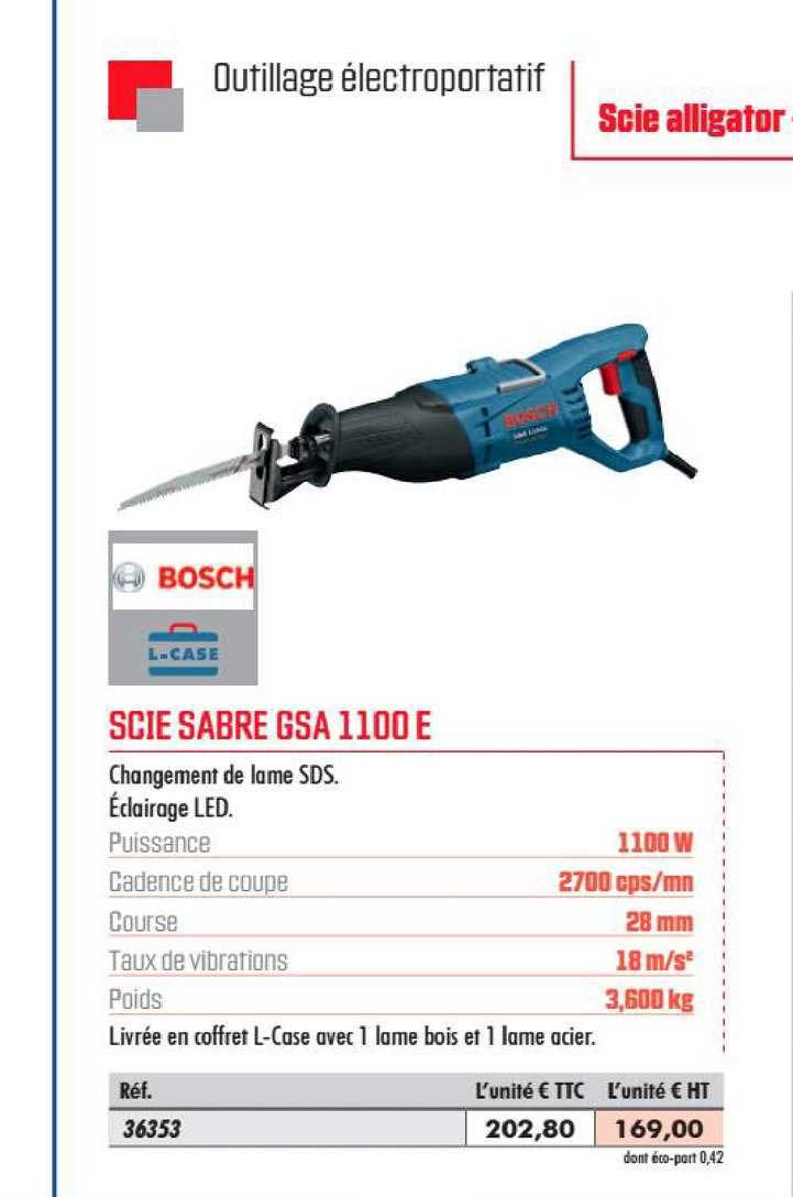 scie sabre gsa 1100 e bosch