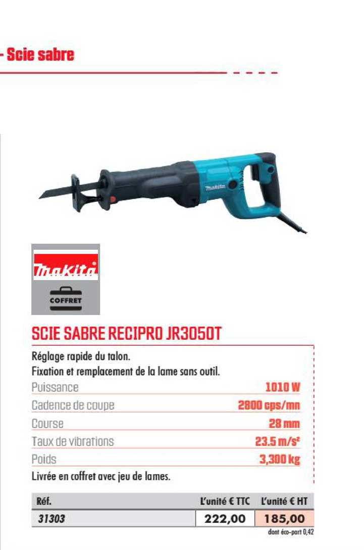scie sabre recipro jr3050t makita