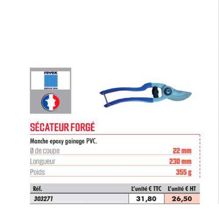 sécateur forgé