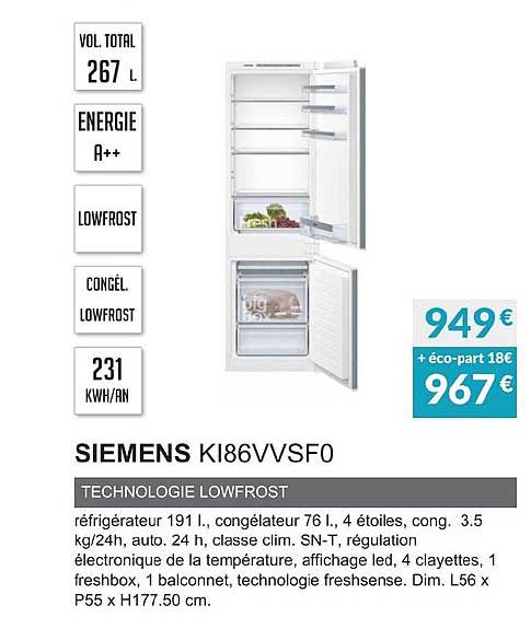 Siemens Ki86vvsf0 Technologie Lowfrost