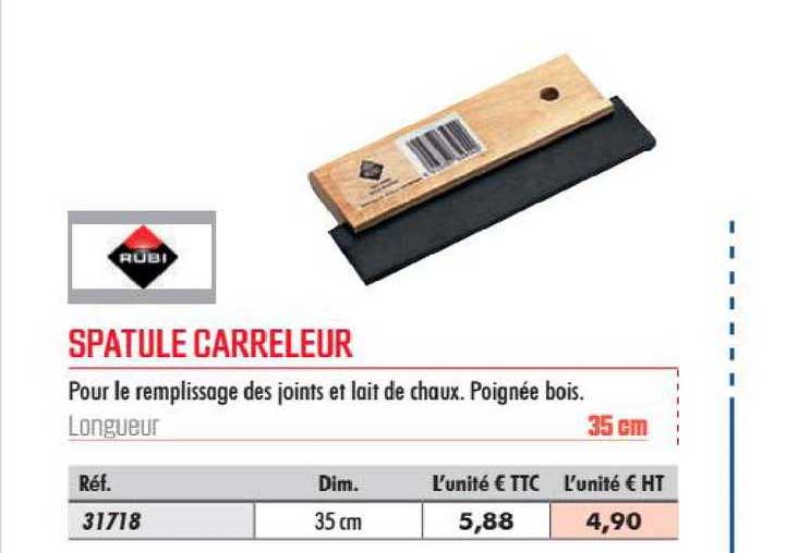 spatule carreleur rubi