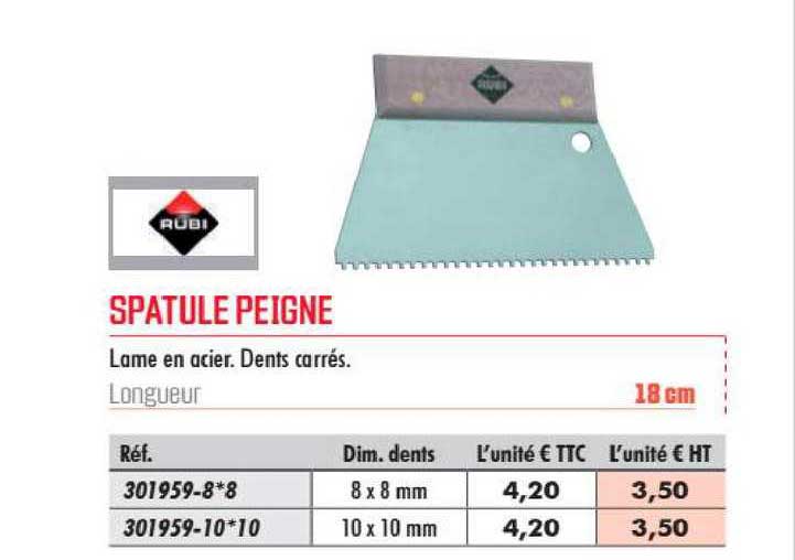 spatule peigne rubi