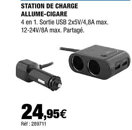 station de charge allume-cigare