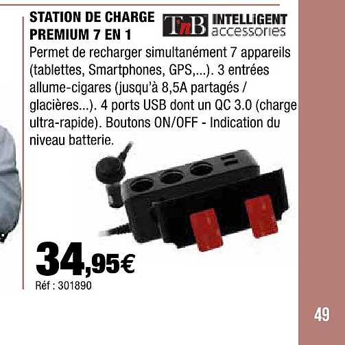 station de charge premium 7 en 1 tnb intelligent accessories