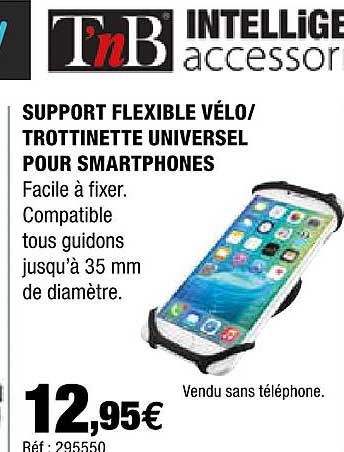 support flexible vélo - trottinette universel pour smartphones tnb intelligent accessories