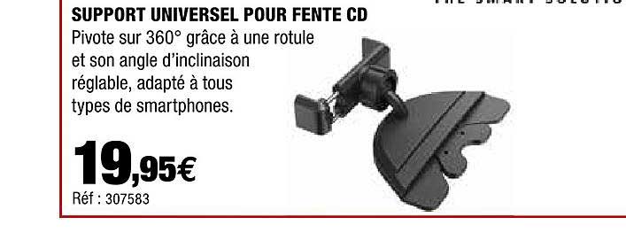 support universel pour fente cd
