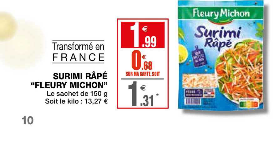 surimi râpé fleury michon