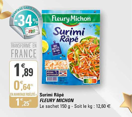 surimi râpé fleury michon