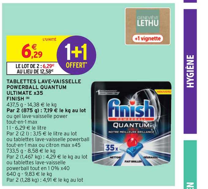 tablettes lave-vaisselle powerball quantum ultimate x35 finish