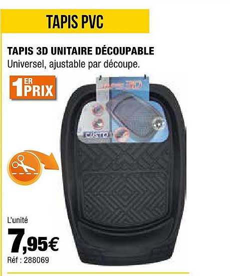 tapis 3d unitaire découplable