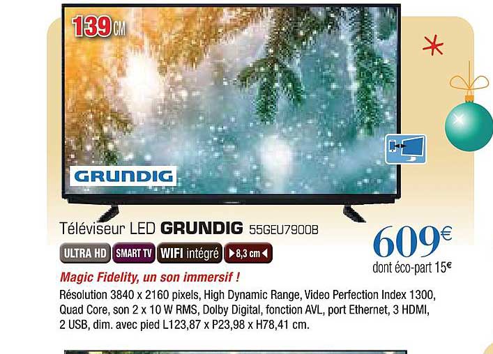 Téléviseur Led Grundig 55geu7900b