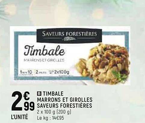 timbale marrons et girolles saveurs forestières