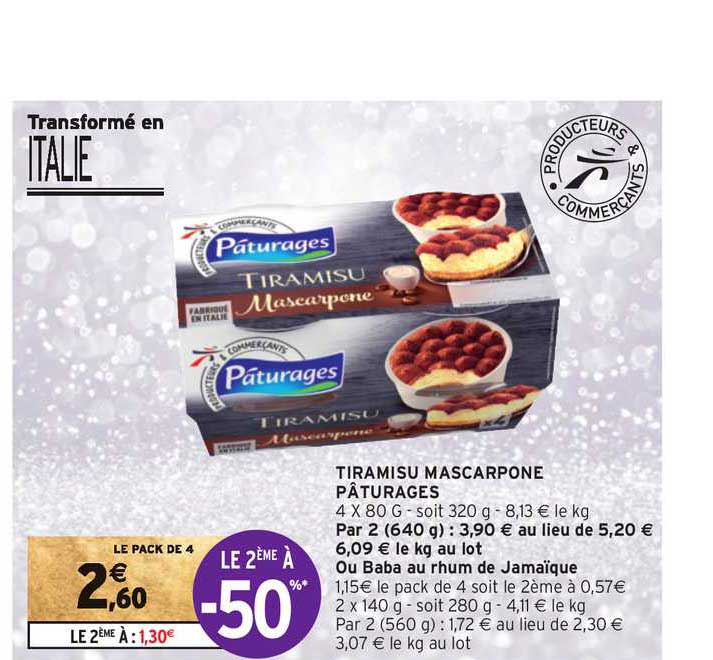 Tiramisu Mascarpone Pâturages