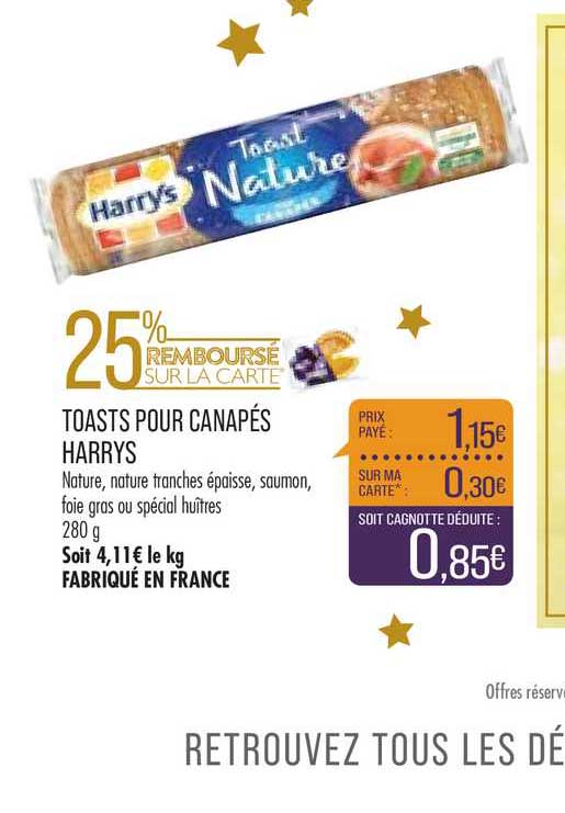 Toats Pour Canapés Harrys