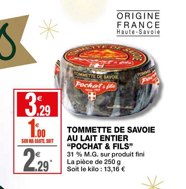 Tomette De Savoie Au Lait Entier Pochat & Fils