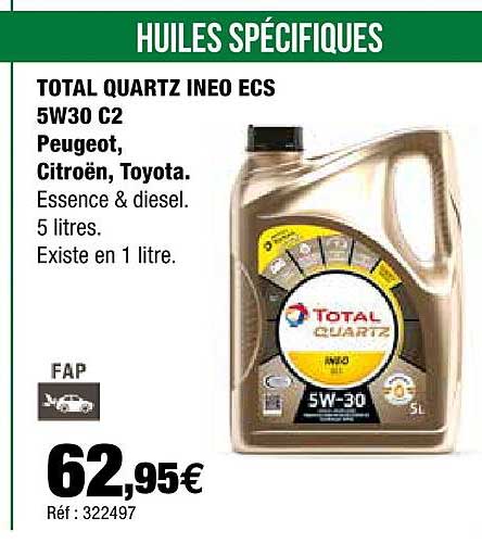 total quartz ineo ecs 5w30 c2 peugeot, citroën, toyota