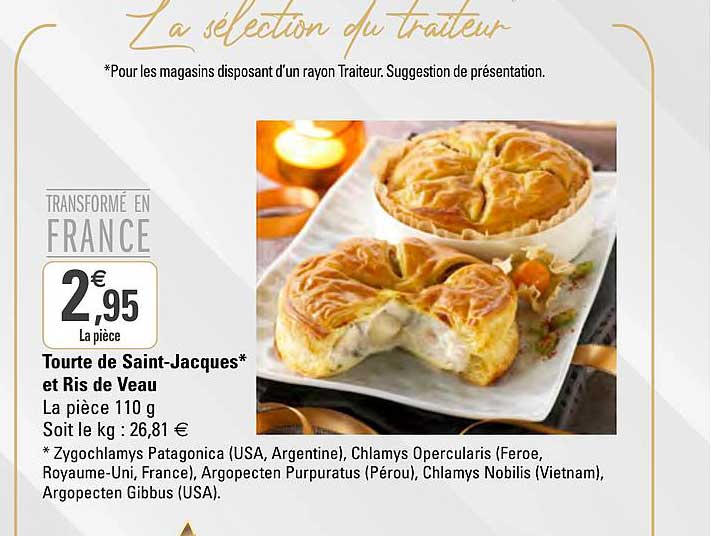 Tourte De Saint Jacques Et Ris De Veau