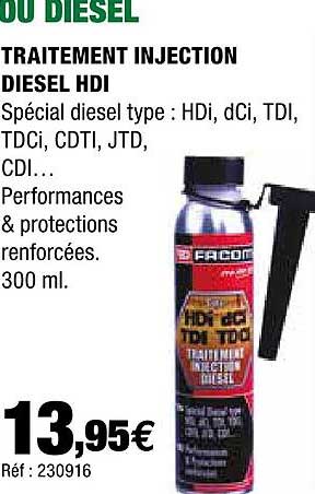 traitement injection diesel hdi facom