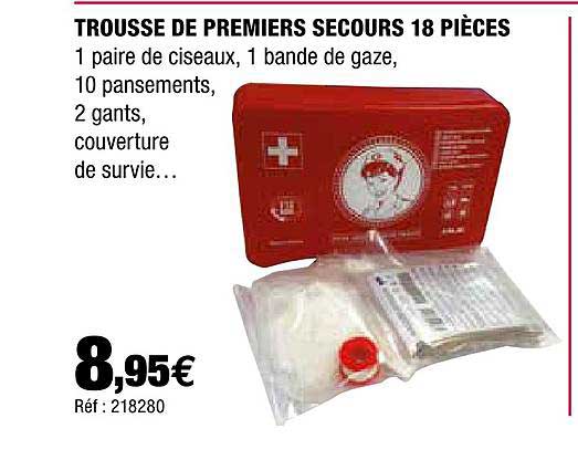 trousse de premiers secours 18 pièces