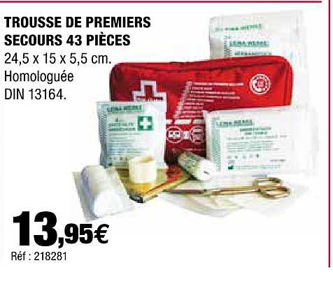 trousse de premiers secours 43 pièces
