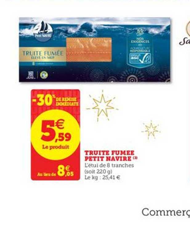 Truite Fumée Petit Navire -30% De Remise Immédiate