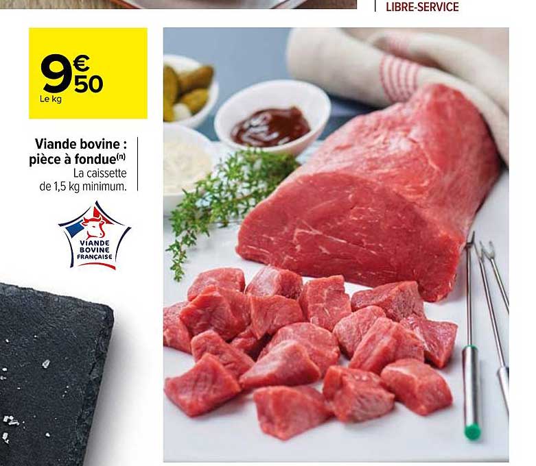 Viande Bovine : Pièce à Fondue