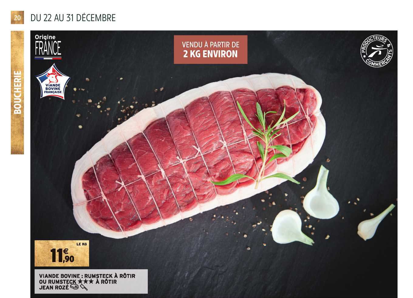 viande bovine : rumsteck à rôtir jean rozé