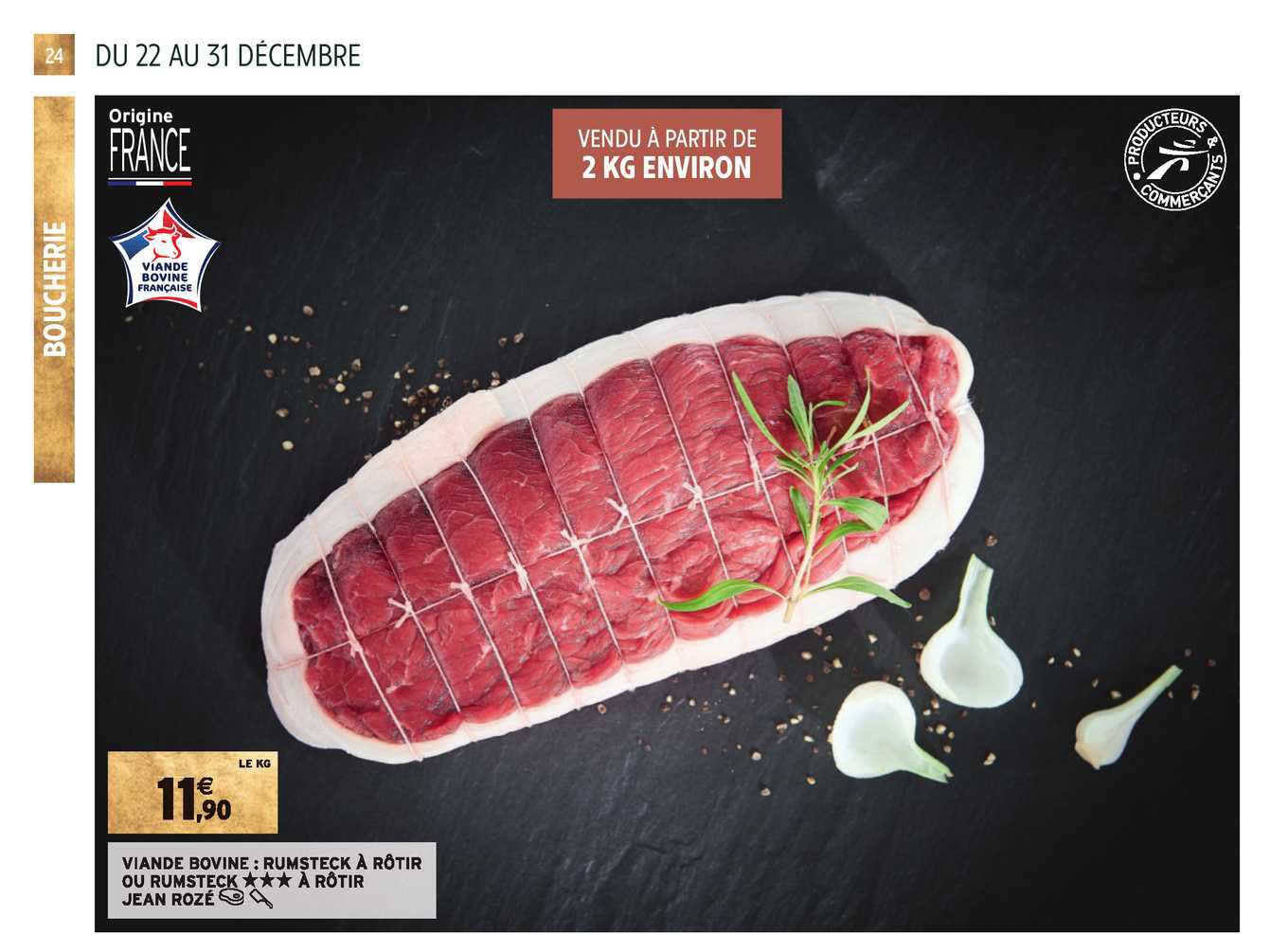 viande bovine : rumsteck à rôtir jean rozé