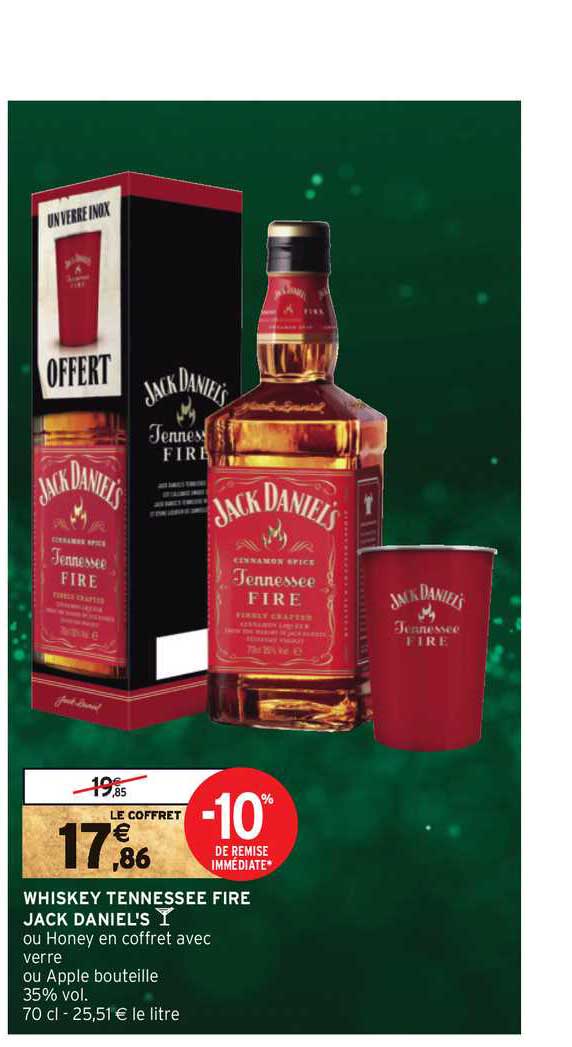 whiskey tennessee fire jack daniel's