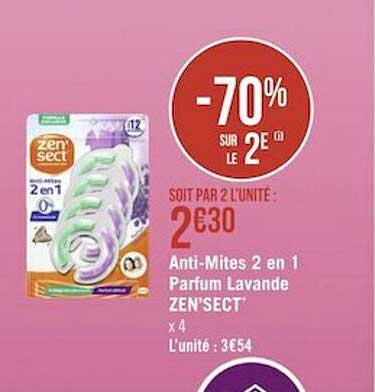 anti-mites 2 en 1 parfum lavande zen'sect'